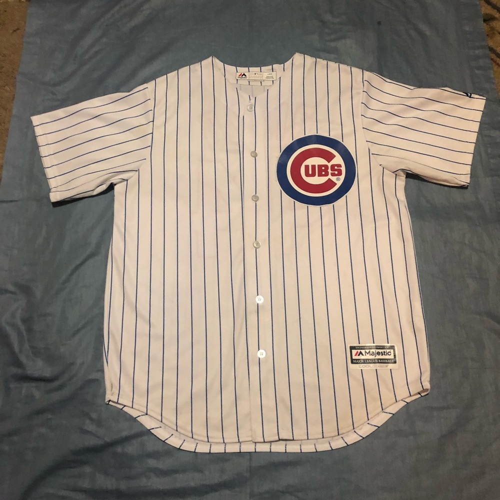 MLB Chicago Cubs Anthony Rizzo stitched home jersey size large clean